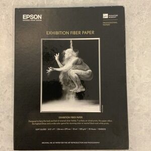 Epson Exhibition Fiber Paper S045033 8.5x11 Soft Gloss 25 Sheets Inkjet Archival